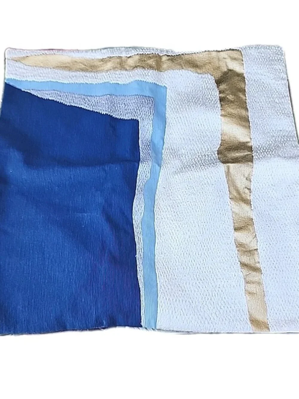 NEW West Elm Handcrafted Geometric Modernist Abstract Linen Square Pillow Case